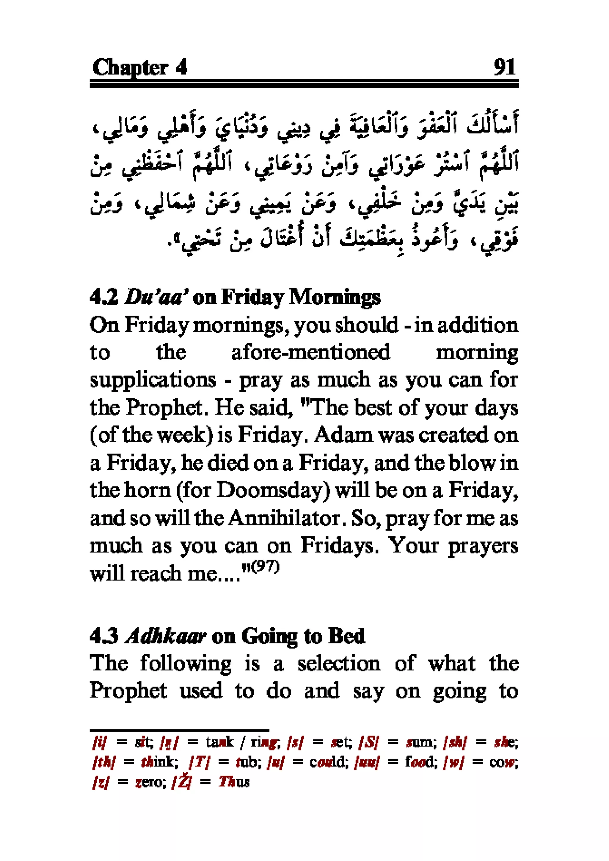 Selected adhkaar situations & supplications
