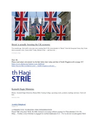 2nd Timothy 3:16 - All Scripture is given by inspiration of God, and is profitable for doctrine, for reproof, for
correction, for instruction in righteousness, 17 that the man of God may be complete, thoroughly equipped for
every good work.
God's Intent is clearly stated in John 3:16-17 -For God so loved the world that He gave His only begotten Son,
that whoever believes in Him should not perish but have everlasting life. 17 For God did not send His Son into
the world to condemn the world, but that the world through Him might be saved.
2nd Peter 3:9 - The Lord is not slack concerning His promise, as some count slackness, but is longsuffering
toward us,[a] not willing that any should perish but that all should come to repentance.
Psalm 119:130 - May the entrance of Your words give light and understanding to our hearts in Jesus name.
If you are yet to accept the Lord's free gift of salvation you are encouraged to please do so. Kindly visit the
link below.
http://www.slideshare.net/ayod…/the-gospel2-nov-2015-updated
http://pt.slideshare.net/…/understanding-how-to-fight-the-g…
http://pt.slideshare.net/ayo…/why-love-is-the-way-to-victory
Wishing everyone a great day. Cheers!
Ayodele Odugbemi
April20, 2014 ·
... the Lord is longsuffering to usward, not willing that any should perish, but that all should come to repentance.
Behold, I stand at thedoor, and knock: if any man hear my voice, and open the door, I will come in to him, and dine with him,
and he with Me. Revelation 3:20
Jesus loves you. He died for you and us all. It is never too late to receive Him into your heart and accept Him as your personal
Lord and Saviour.
Like
Ayodele Odugbemi shared his post.
October 1 ·
Ayodele Odugbemi
December 5, 2015 ·
Dear All,
Please read the write up on "The Path to a More Sustainable World" in the link below. Do have a restful
weekend. Cheers!
 