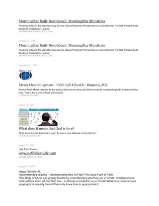 2Uchenna Okonkwo Oranebo and Ifeoma Tolu Oniwo
Comments
Ayodele Odugbemi May Psalm 119:105 be our testimony - Thy Word is a lamp unto my feet, and a light unto my path.
Ayodele Odugbemi
August 3 ·
Dear All, Nice please read the message for August 3, via the link below later today. Do have a nice day.
Kenneth Hagin Ministries
Rhema - Kenneth Hagin Ministries, Rhema Bible Training College, upcoming events, products, teachings and more. Find it all
here.
RHEMA.ORG
Ayodele Odugbemi
July 28 ·
Dear All, I found today's devotional by Smith Wigglesworth insightful. It is on page 36 in the link below.
Please read.
Have a nice day.
annointing.files.wordpress.com
ANNOINTING.FILES.WORDPRESS.COM
Like
Like
Love
Haha
Wow
Sad
 