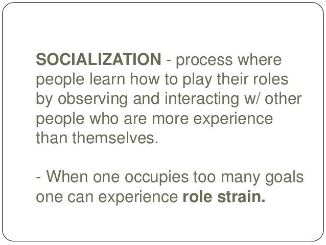 What is role strain in sociology?