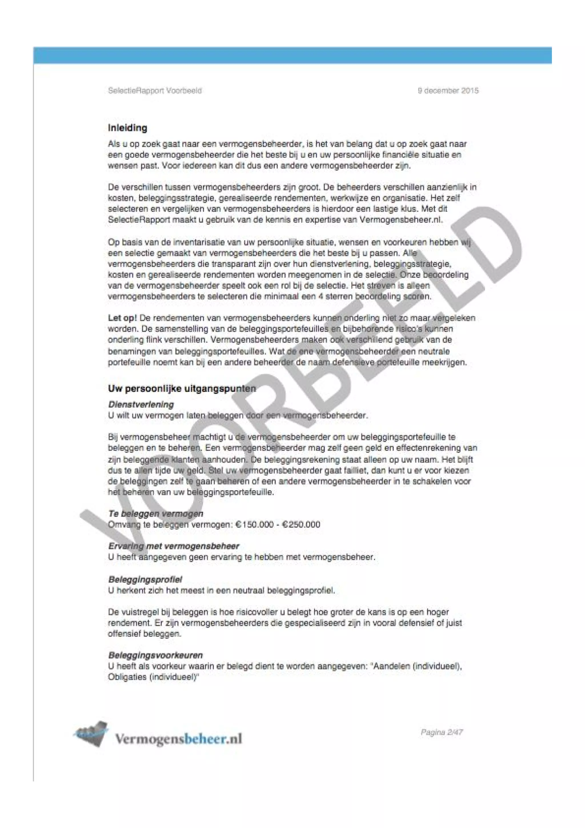 selectie-rapport-voorbeeld-pdf