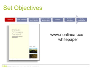 Set Objectiveswww.nonlinear.ca/whitepaper|   www.nonlinear.ca   ottawa 613.241.2067   toronto 416.203.299715