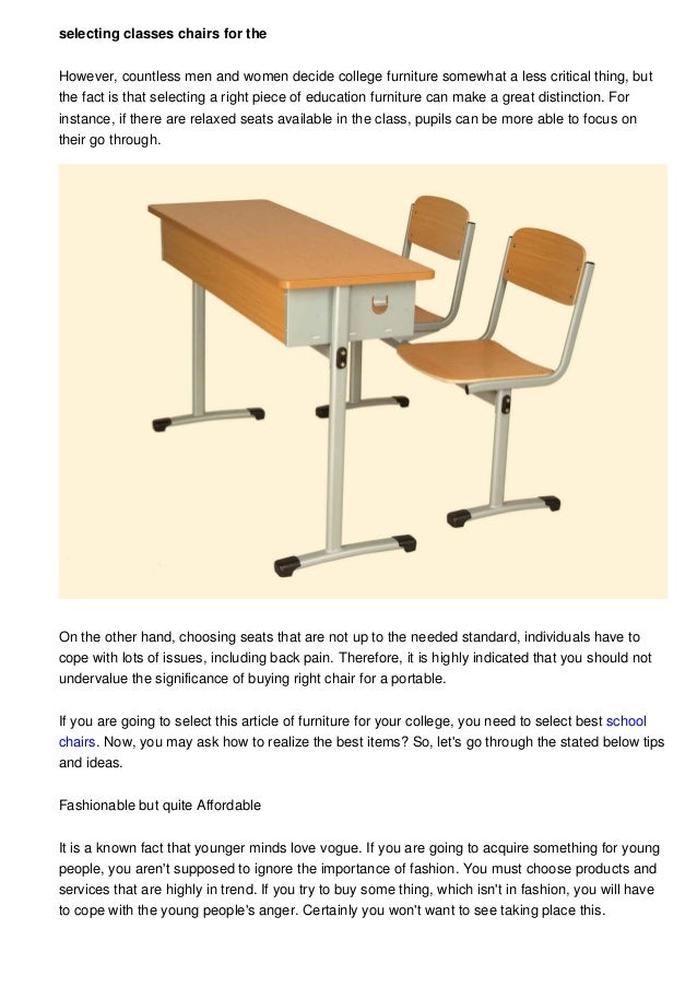 Choosing Institution Chair For The School Room