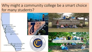 Why might a community college be a smart choice
for many students?
 