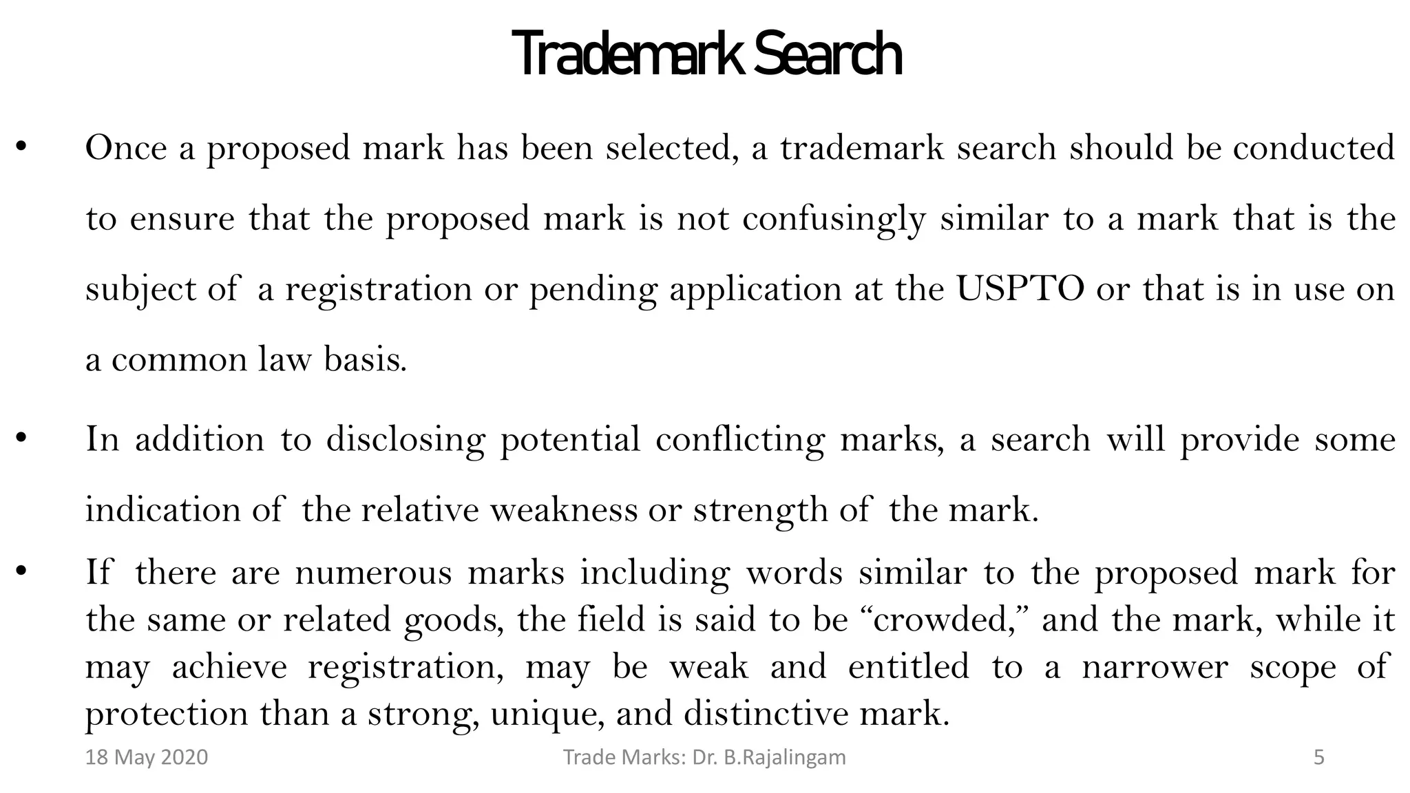 Trademark Search Analytic Reference: Selecting And Evaluating Trade Mark