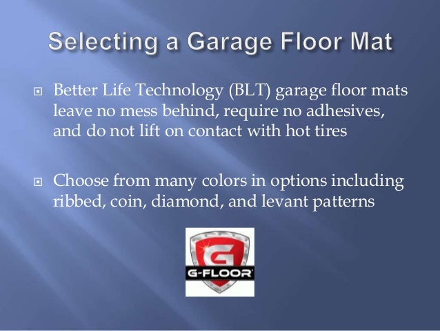 Selecting And Installing Garage Floor Mats