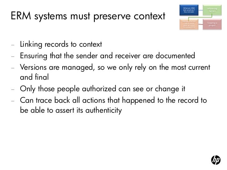 Selecting an ERM for best practice records management
