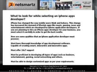 Selecting an iphone apps developer