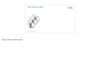 Save Early and Often
© 2015. All Rights Reserved. 41
Build your data set. maybe encrypt it
 