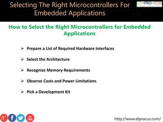 How to Choose the Right Microcontrollers For Your Embedded Projects | PPTX