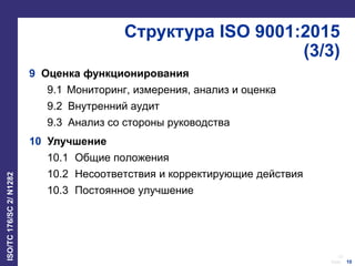 ISO 9001:2015 обзор изменений!