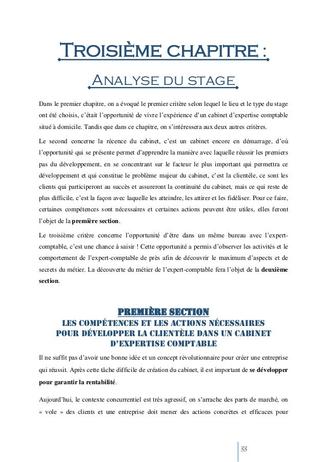 Exemple De Rapport De Stage Pdf Comptabilité  Le Meilleur Exemple