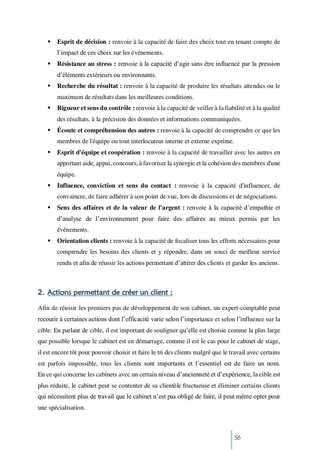 Rapport de stage Comptabilité + Sujet: Les compétences et les actions…
