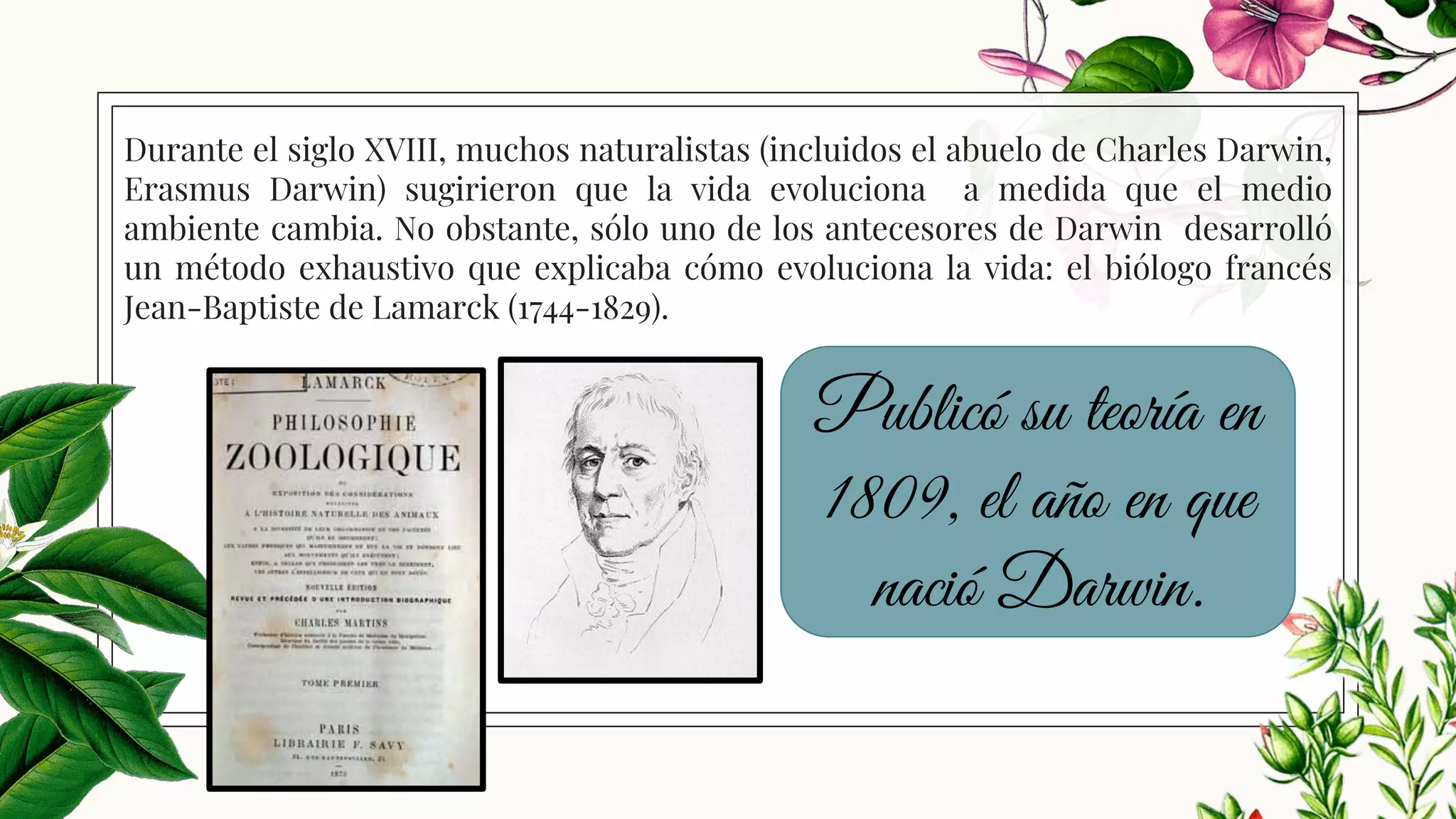 Teoría de la evolución de Lamarck. | PDF