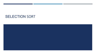 Selection and insertion sort | PPTX