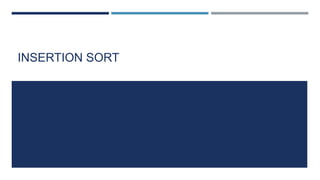 Selection and insertion sort | PPTX