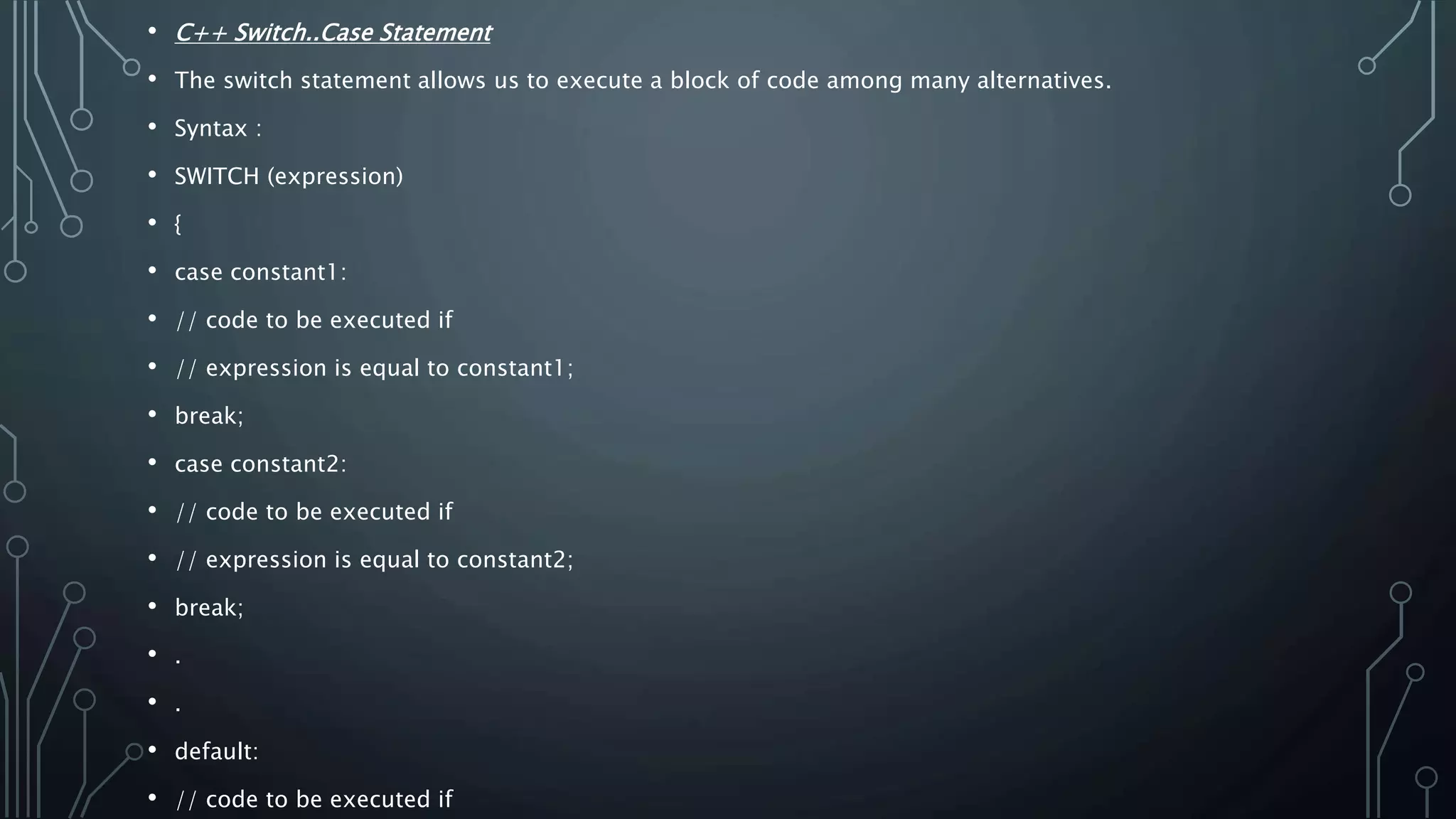 selection and iteration statements in c++.pptx | Programming Languages ...