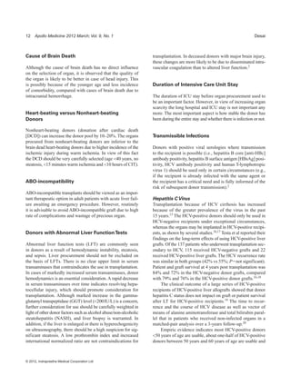 Selection and maintenance of a cadaver donor for liver transplantation ...