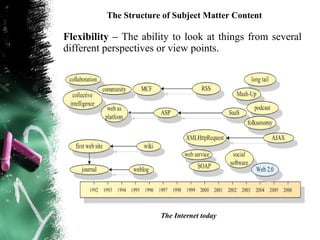 The Structure of Subject Matter Content

Flexibility – The ability to look at things from several
different perspectives or view points.




                       The Internet today
 