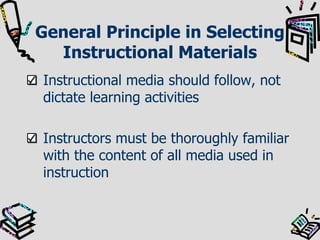 Selection and preparation of instructional materials | PPTX
