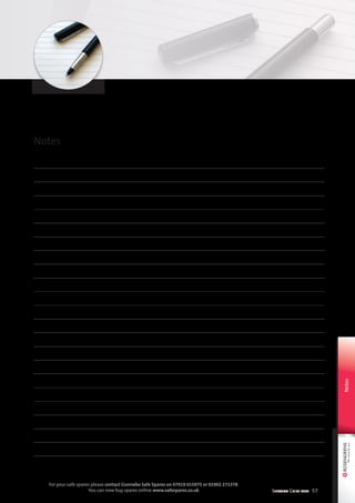 Selection Guide 2014 57
For your safe spares please contact Gunnebo Safe Spares on 07919 015975 or 01902 271378
You can now buy spares online www.safespares.co.uk
Notes
Notes
 