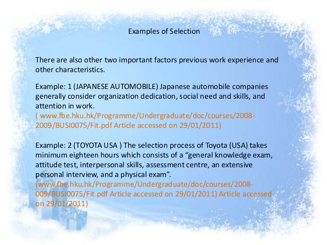 selection interview