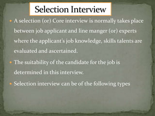 Selection & interview methods in HRM | PPTX