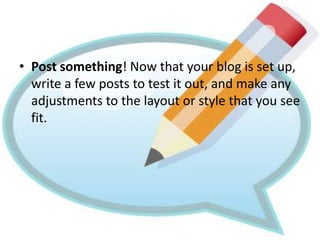 Selection of a blog