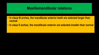 SELECTION OF ANTERIOR TEETh in complete denture | PPTX