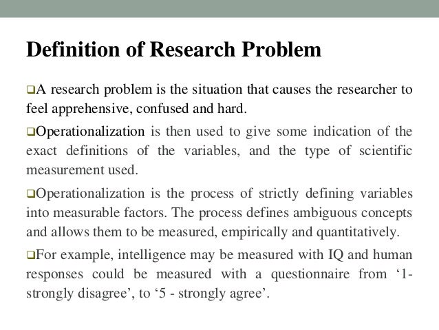 definition of research problem pdf