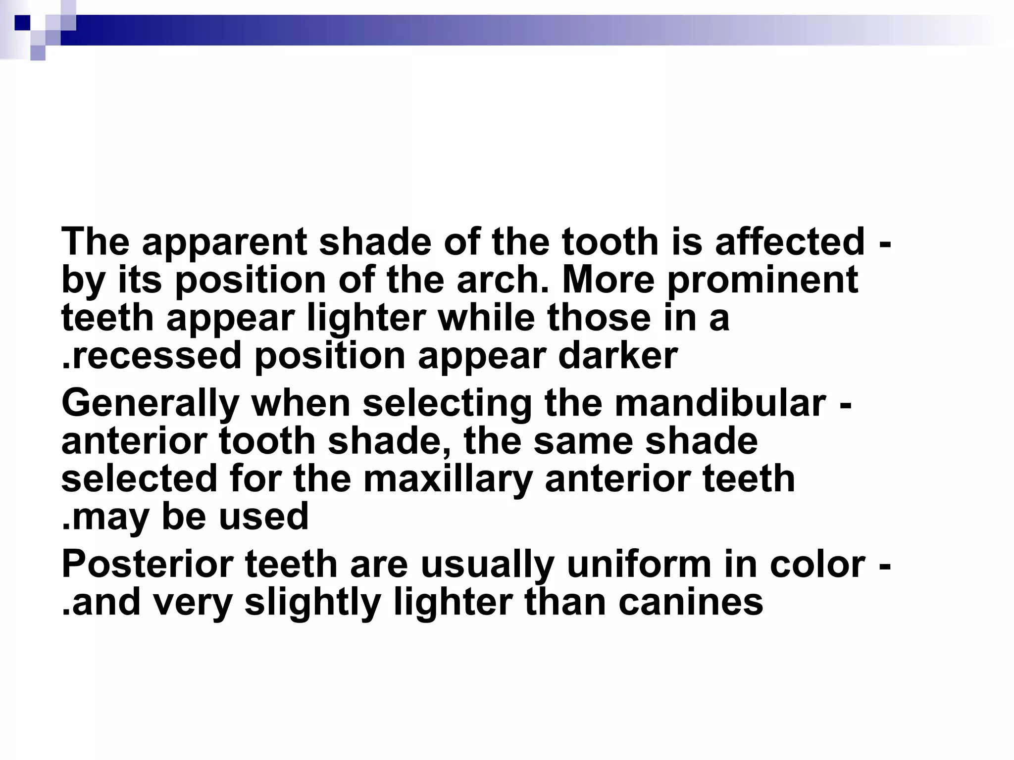 Selection of artificial teeth | PPT