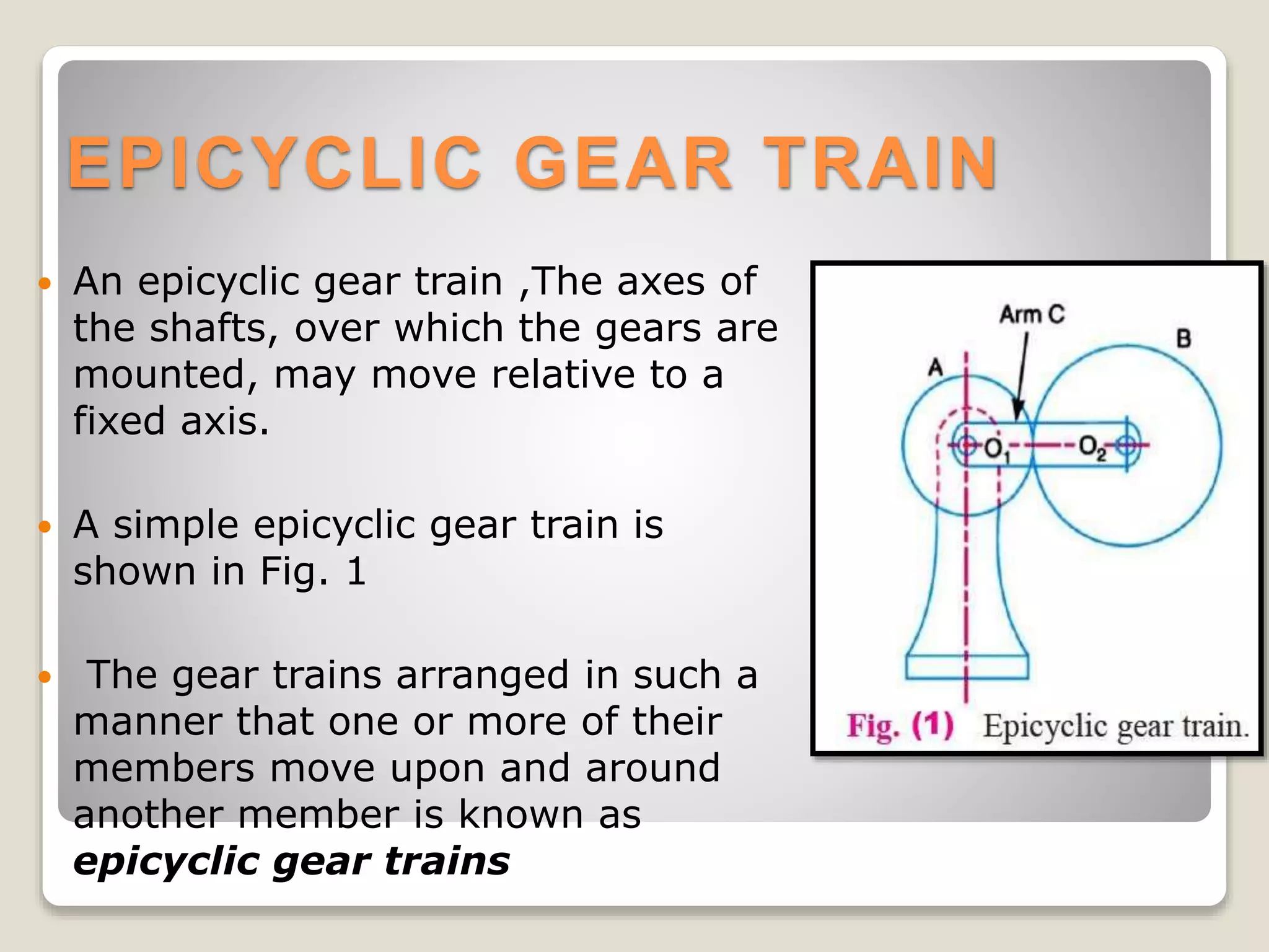 Selection of gearbox for epicyclic gear box PPT