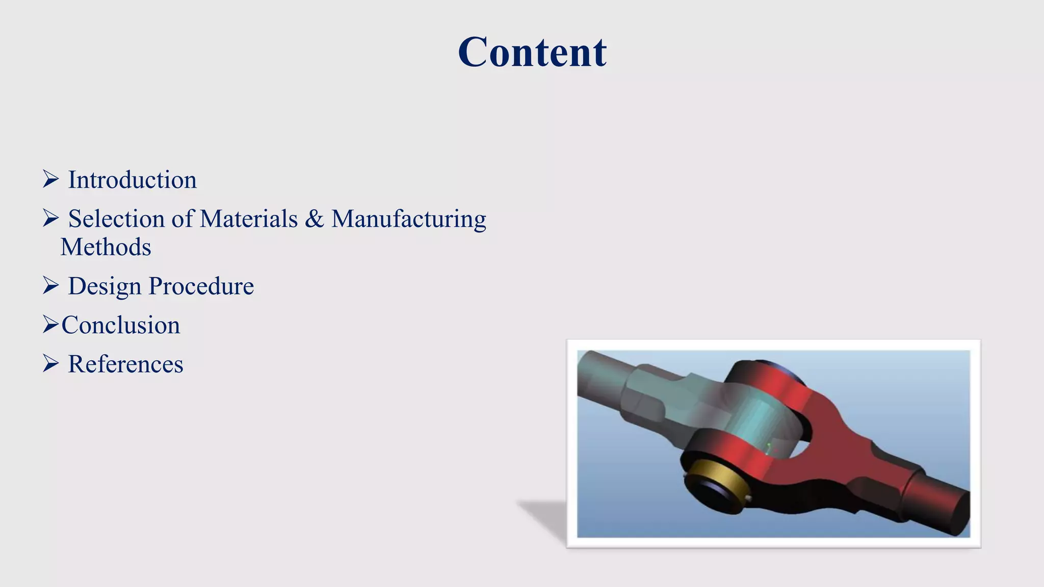 Selection of manufacturing methods for knuckle joint | PPTX