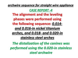 selection of preformed arch wires during the alignment stage of ...
