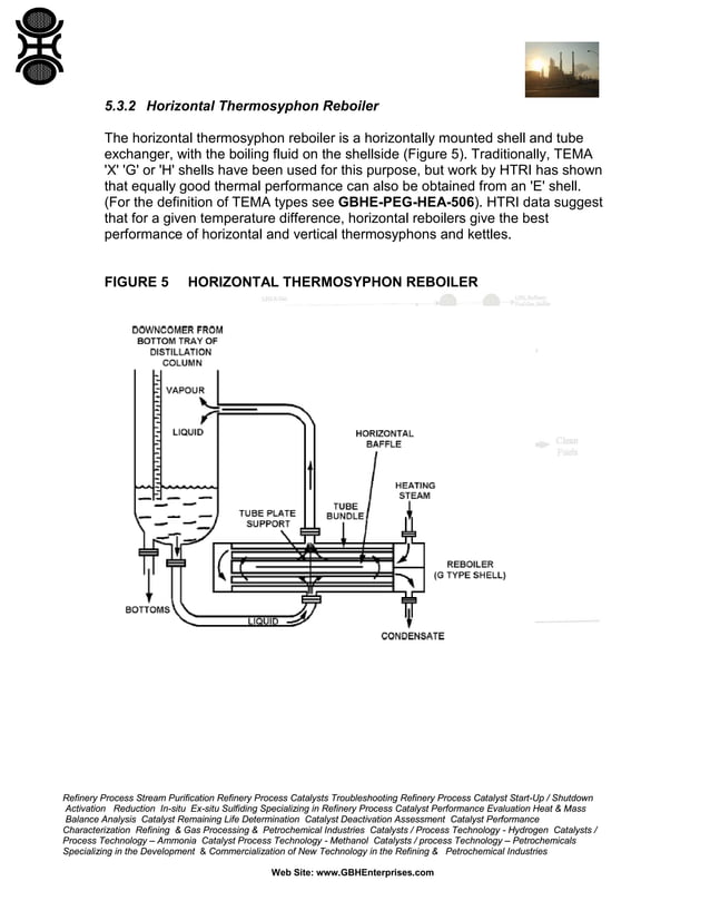 Selection of Reboilers for Distillation Columns