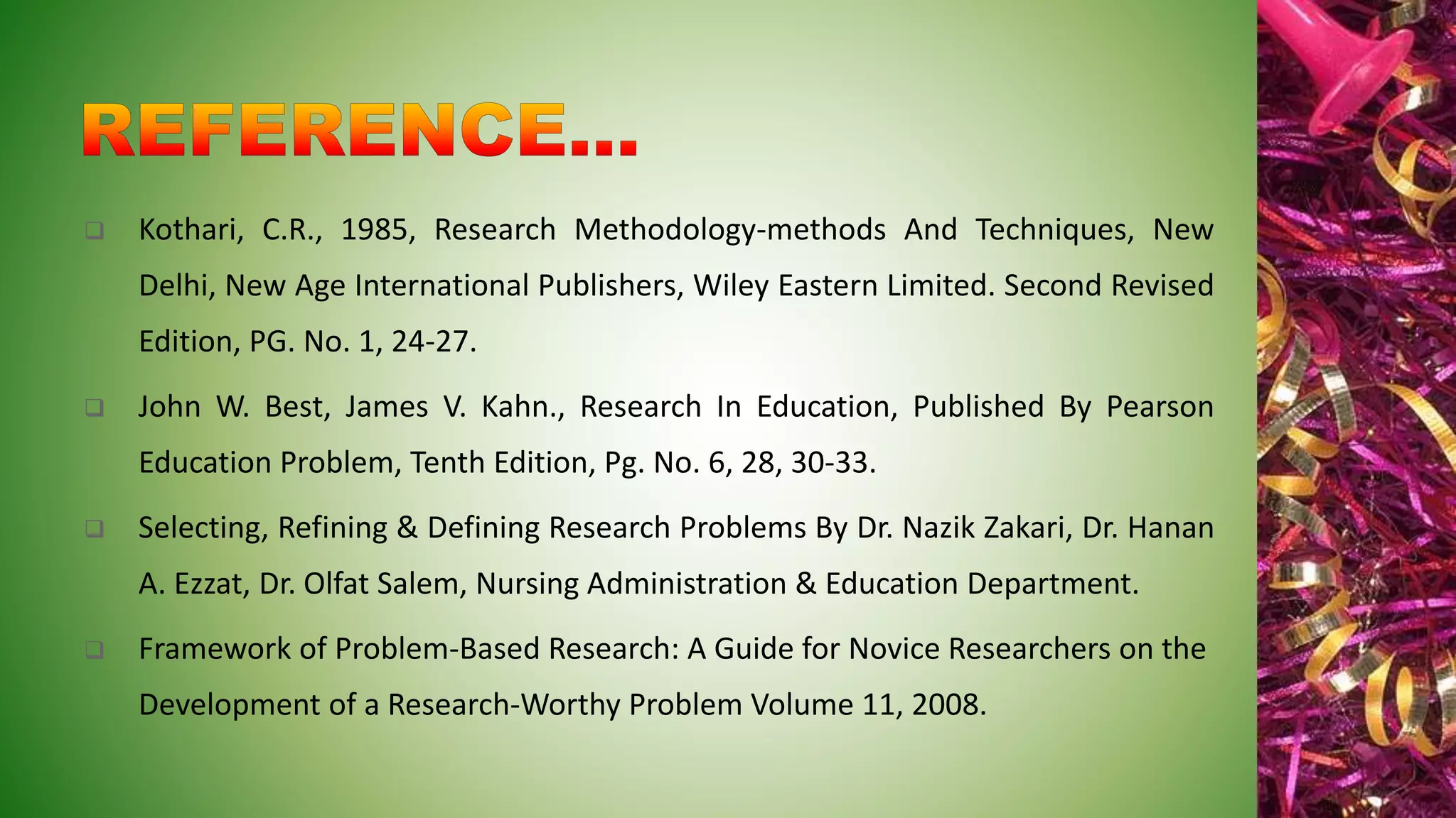Selection of research problem | PPTX