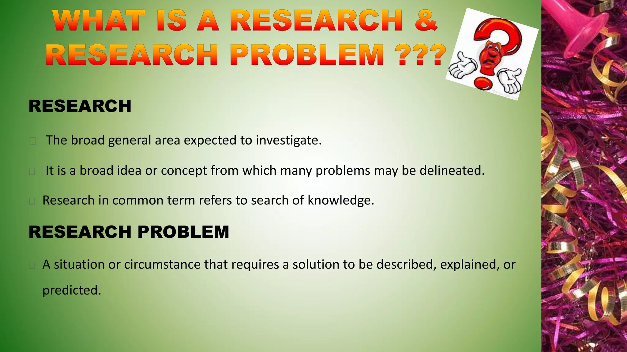 Selection of research problem | PPTX