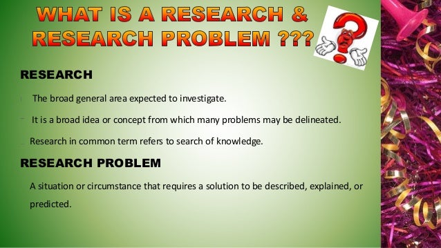 Selection of research problem