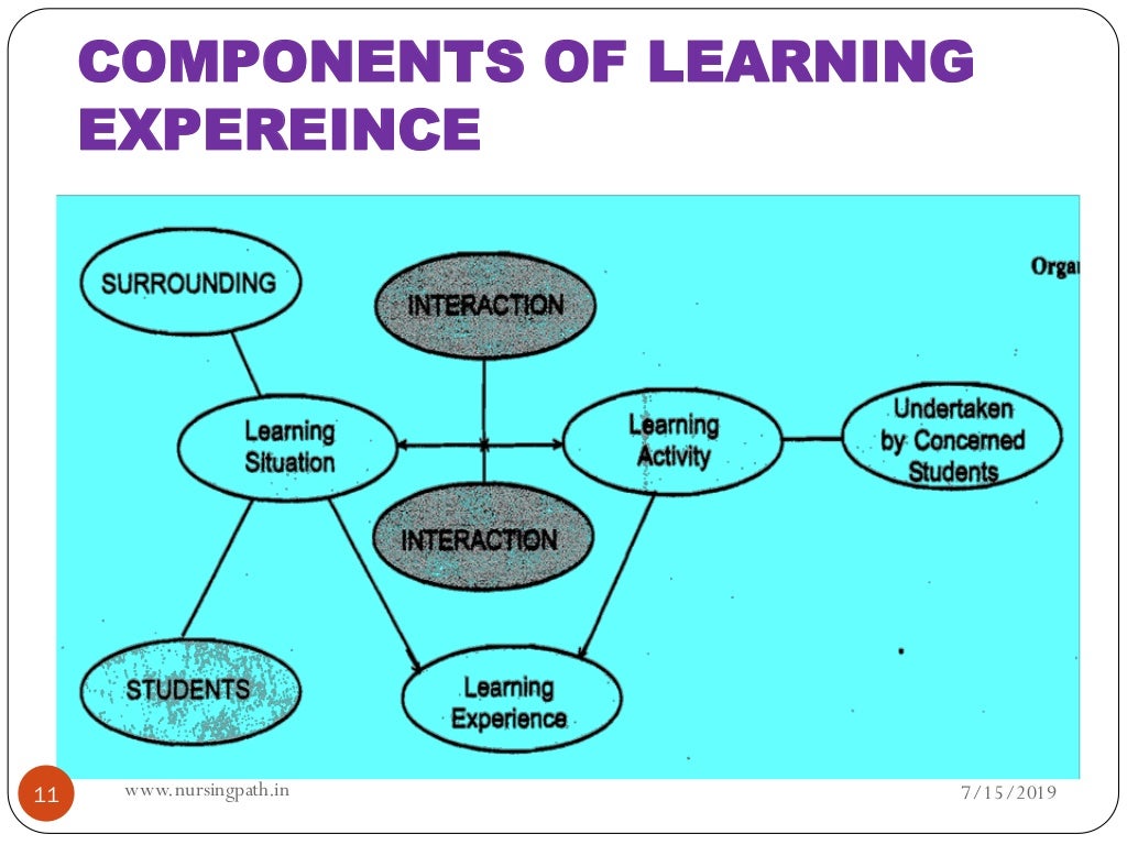 Selection and organization of learning experience