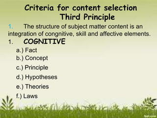 Selecting Content selection & Organzation of content Curriculum.pptx
