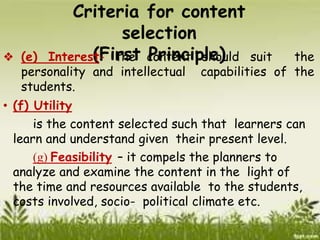 Selecting Content selection & Organzation of content Curriculum.pptx