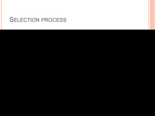 SELECTION PROCESS 
15 
 