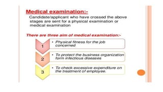 Selection process in marketing management