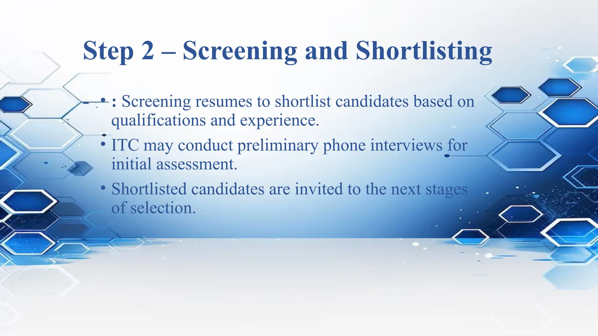 Selection Process at ITC Limited.pptx in itc | PPTX