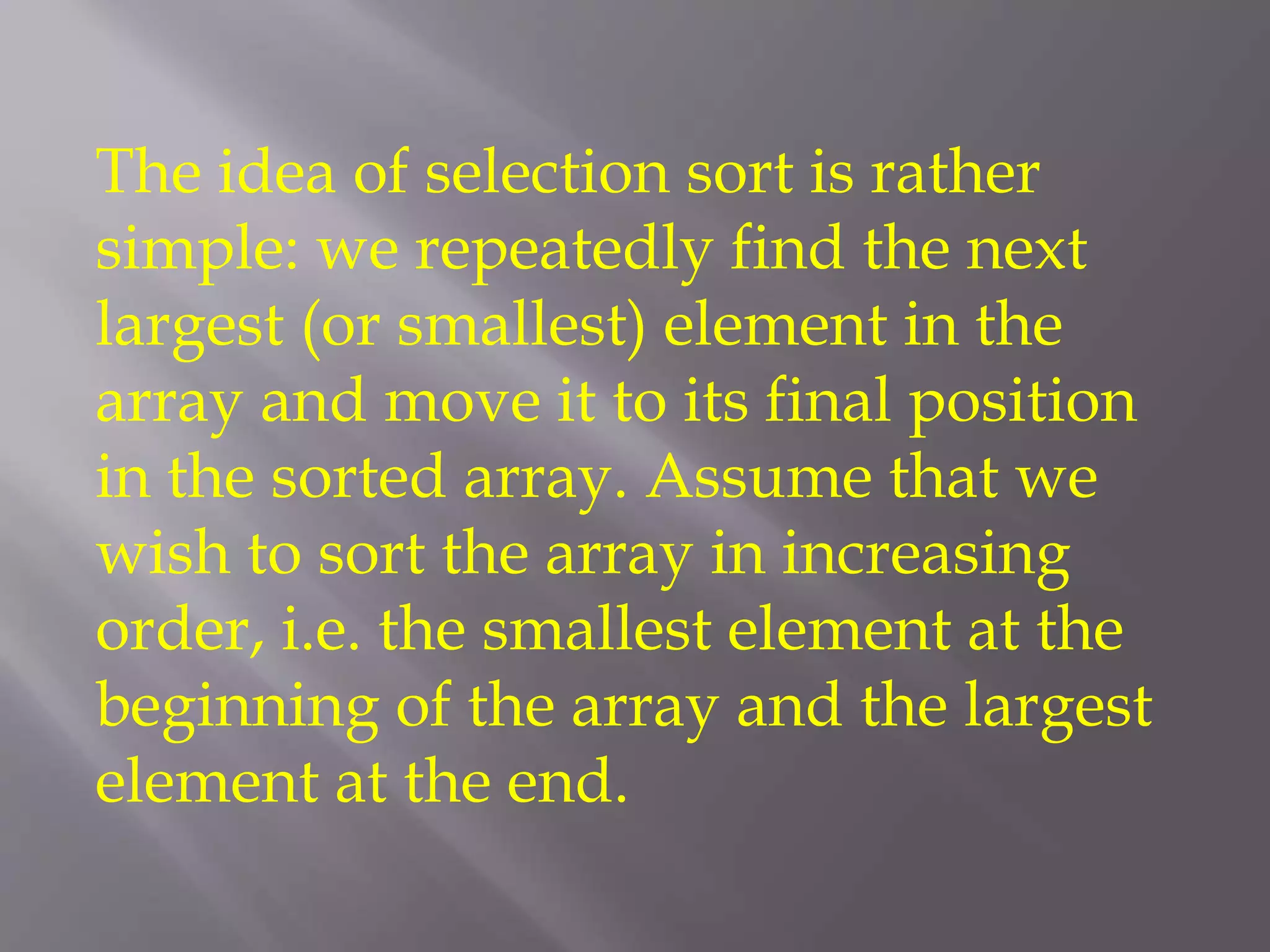 Selection sort | PPT