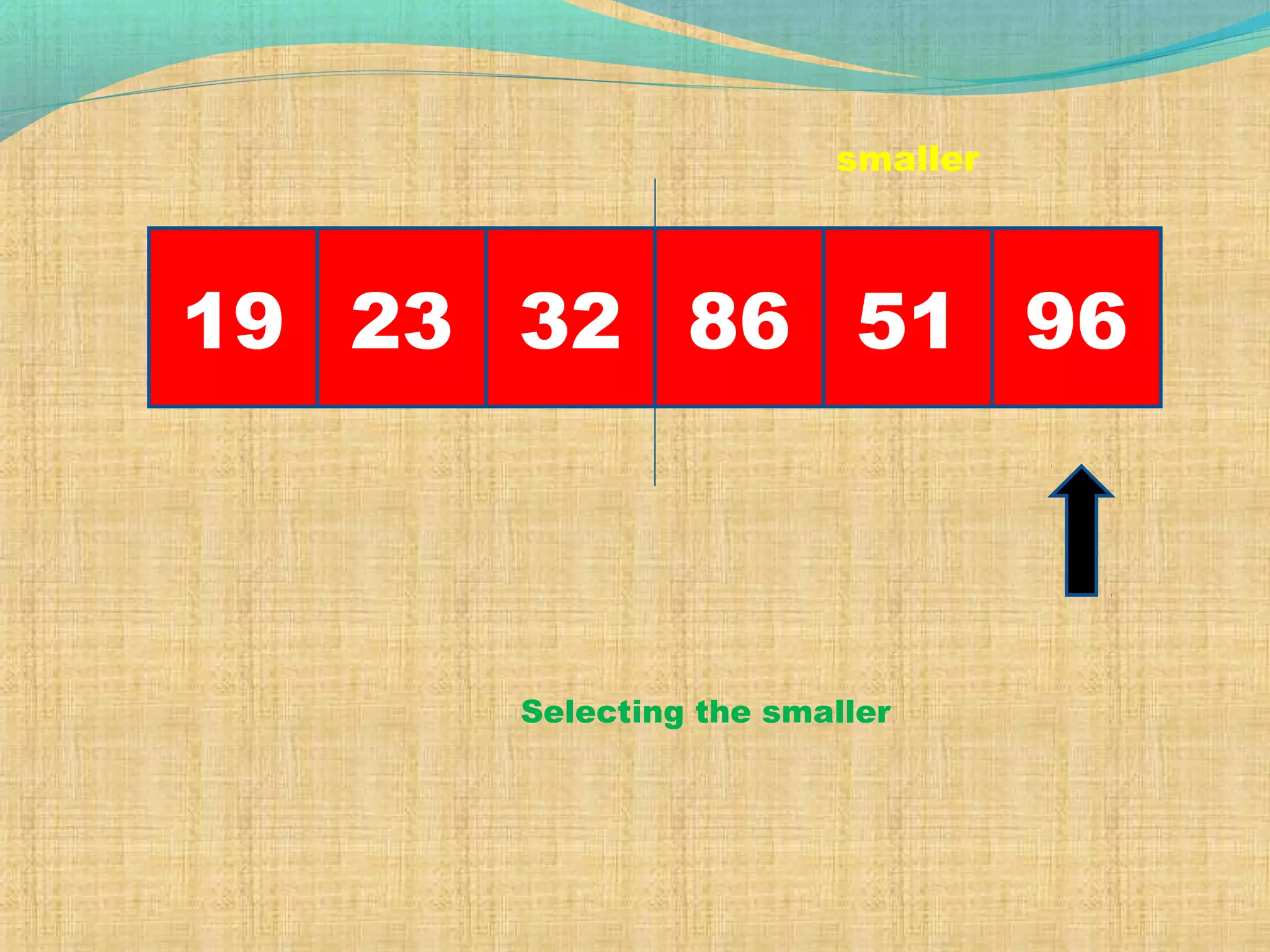 19 23 968632 51
smaller
Selecting the smaller
 