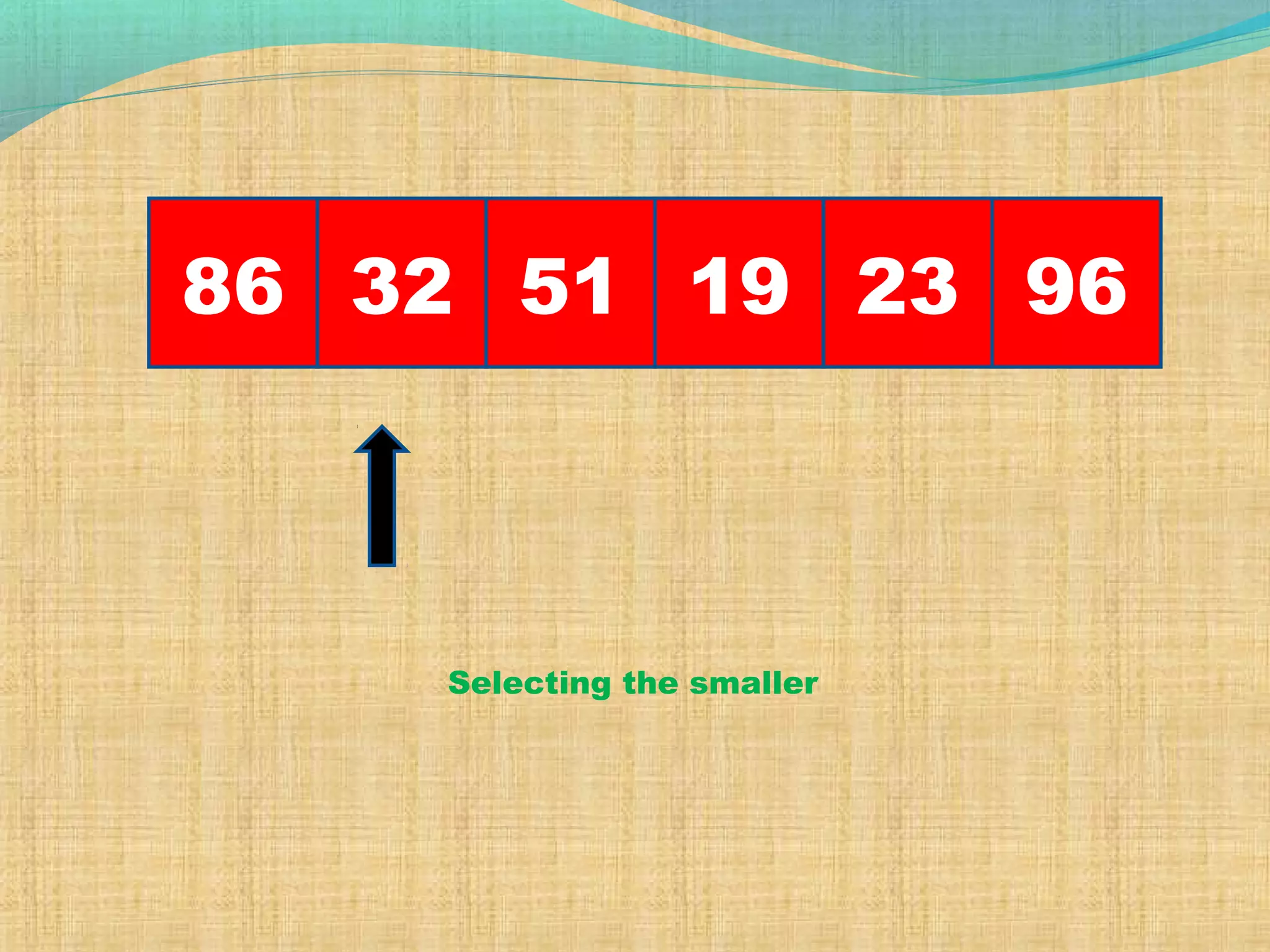 86 32 961951 23
Selecting the smaller
 