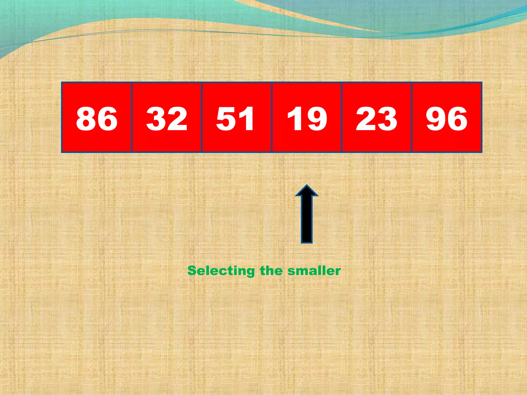 86 32 961951 23
Selecting the smaller
 