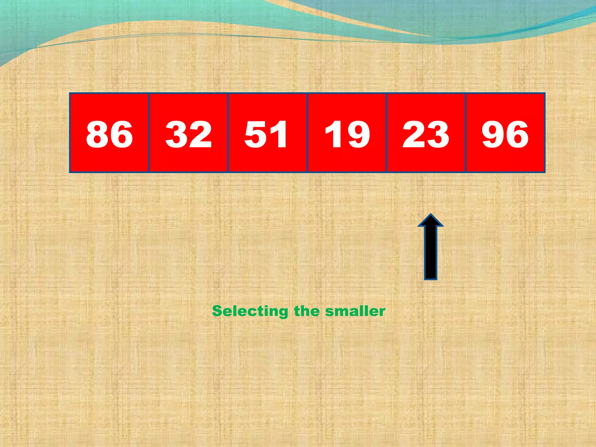 86 32 961951 23
Selecting the smaller
 