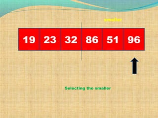 19 23 968632 51
smaller
Selecting the smaller
 